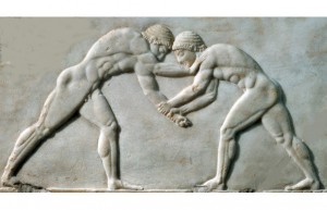 Two Greek Olympic Wrestlers